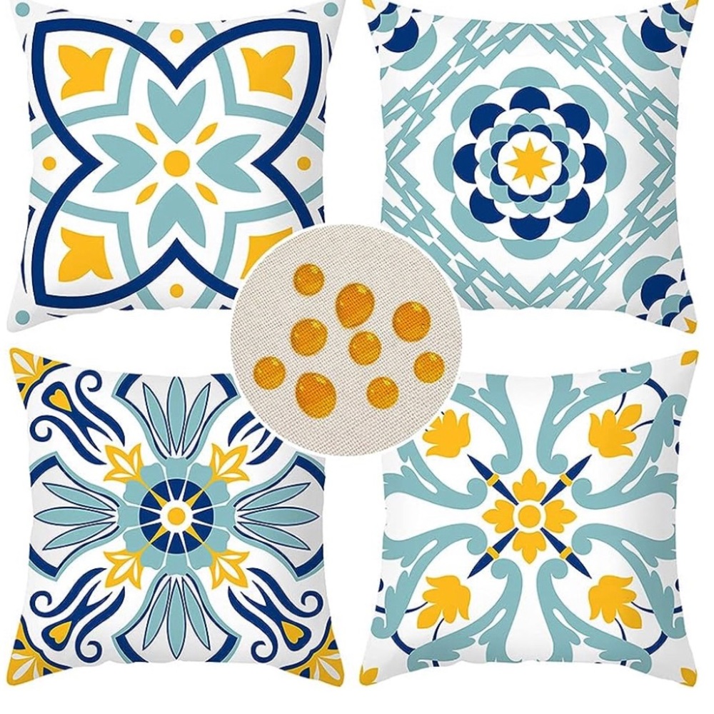 Cirzone Outdoor Pillow Covers Waterproof Decorative Throw Boho Pillow Covers
